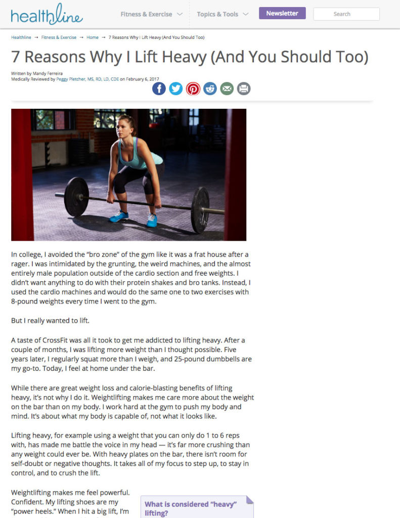 7 Reasons Why I Lift Heavy (And You Should Too) Mandy Ferreira's Portfolio