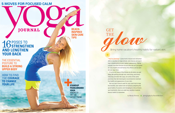 Get the Glow Yoga Journal 2013 Mandy Ferreira Portfolio yoga-journal-get-the-glow-by-mandy-ferreira