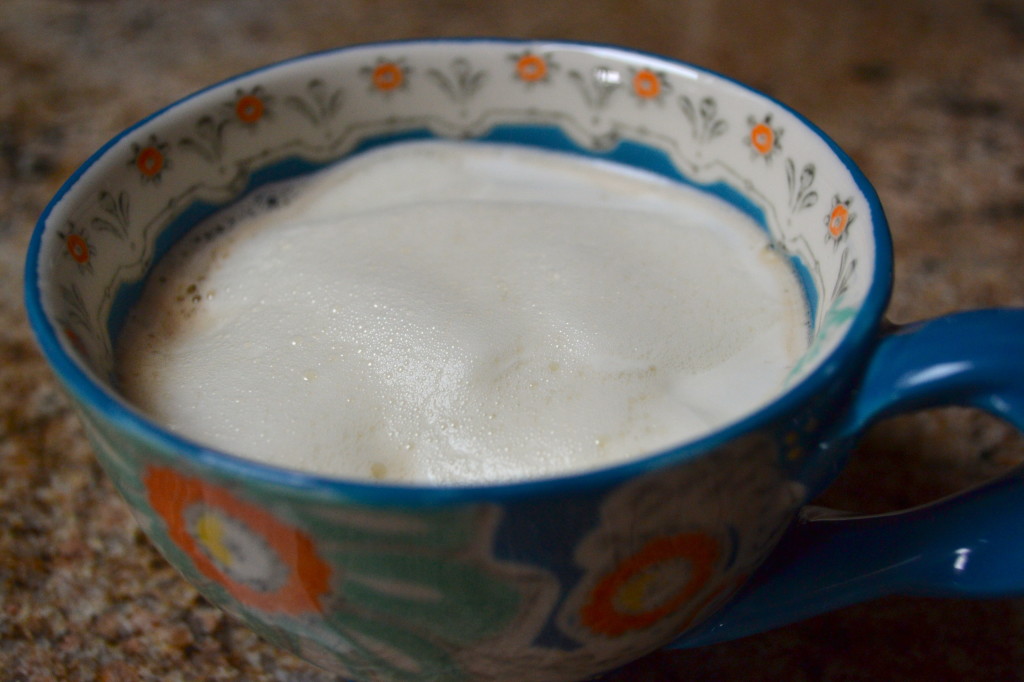homemade soymilk latte