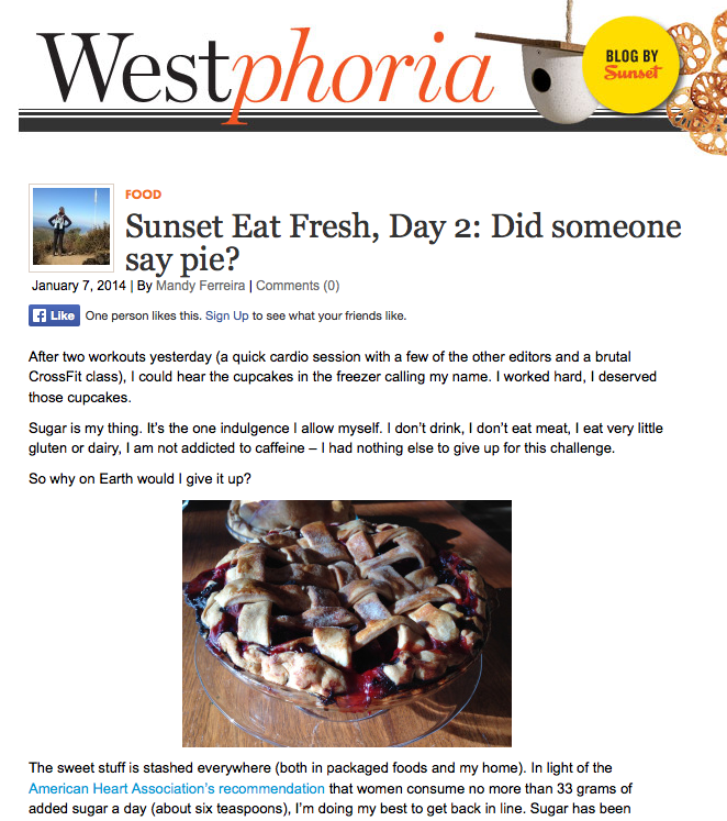 Sunset Eat Fresh Westphoria blog day 2