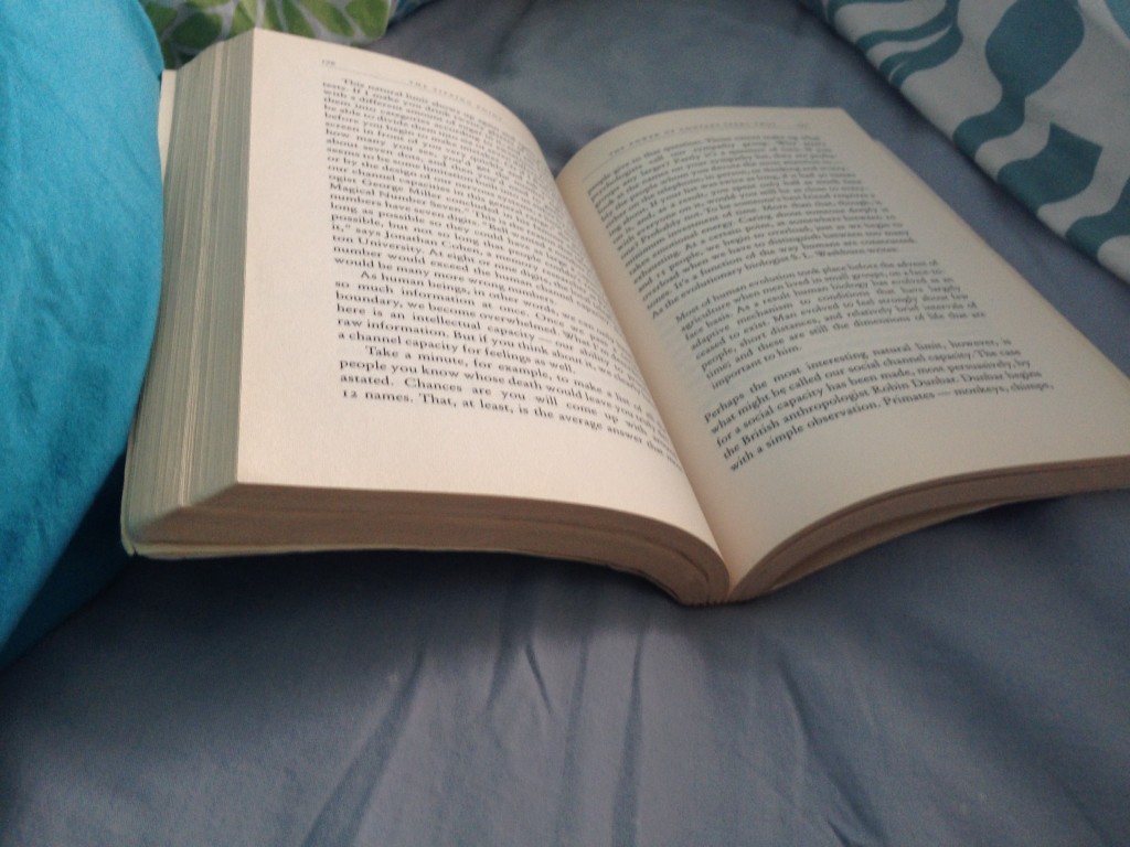 reading in bed, treading lightly