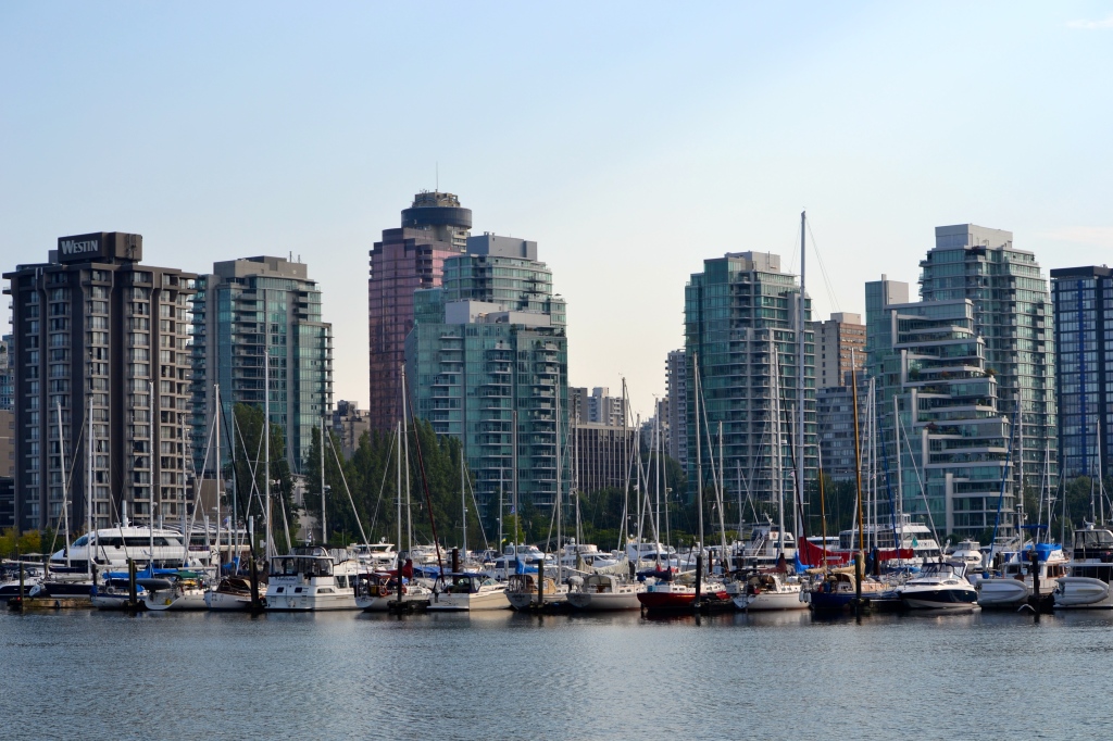 Vancouver BC skyline shoreline