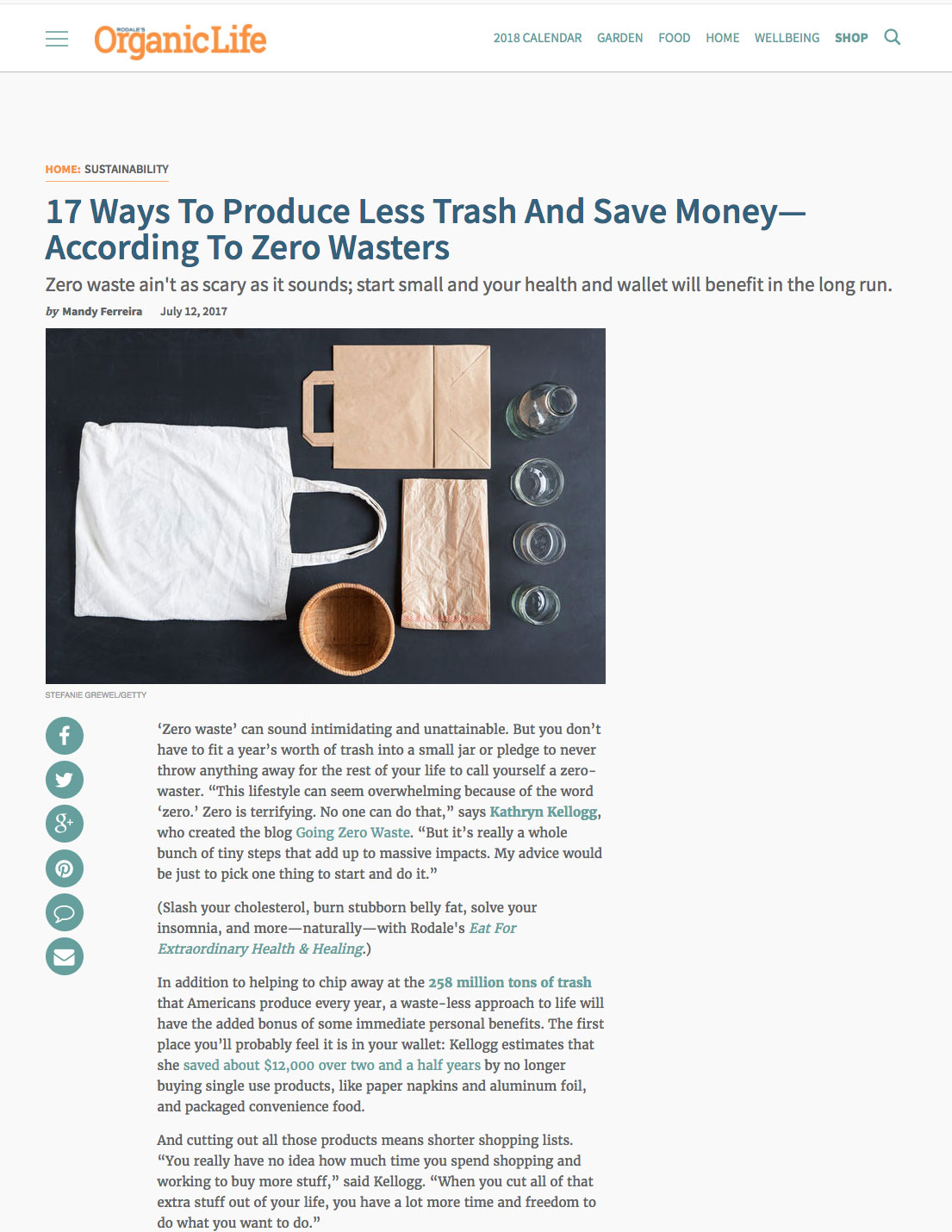 17 Ways To Produce Less Trash And Save Money—According To Zero Wasters by Mandy Ferreira Rodale's Organic Life